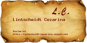 Lintscheidt Cezarina névjegykártya